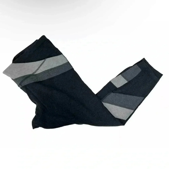 Gap Fit Performance Cotton Grey Leggings With Stripe Size XL - Picture 1 of 4